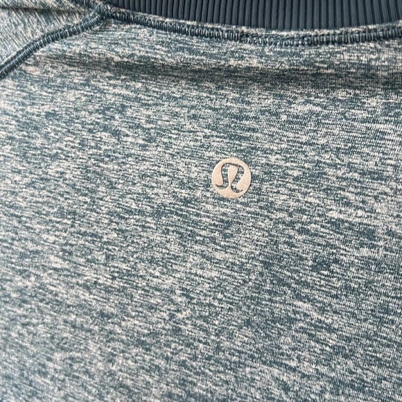 NWOT Lululemon Always Alert Cropped Half Zip Pullover Heather Petrol Blue Size 6 - Picture 8 of 12